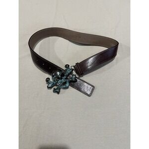 Abaco PARIS Women's MADE IN FRANCE Turquoise Rustic Skull And Crossbones Size M